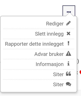 Mobil (NB! Se bort fra menyvalget "Advar bruker" - det har ikke dere)