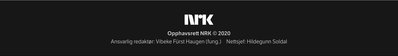 Screenshot: Footer fra NRK sine nettsider