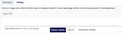 Klikk knappen Plasser i tekst
